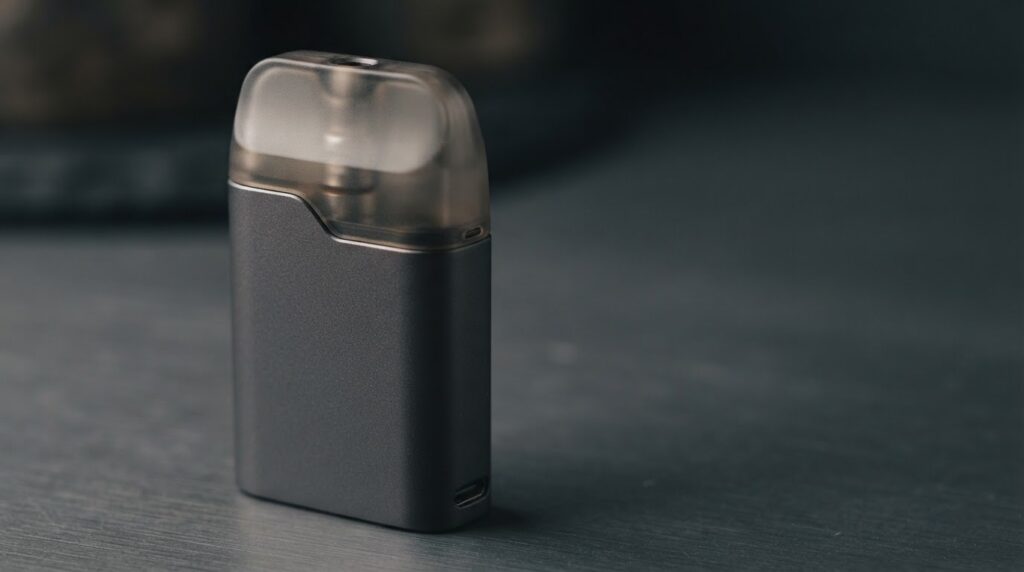 vaper customer stories Bangladesh - adult pod system MTL device on deep slate surface for smokers considering switching