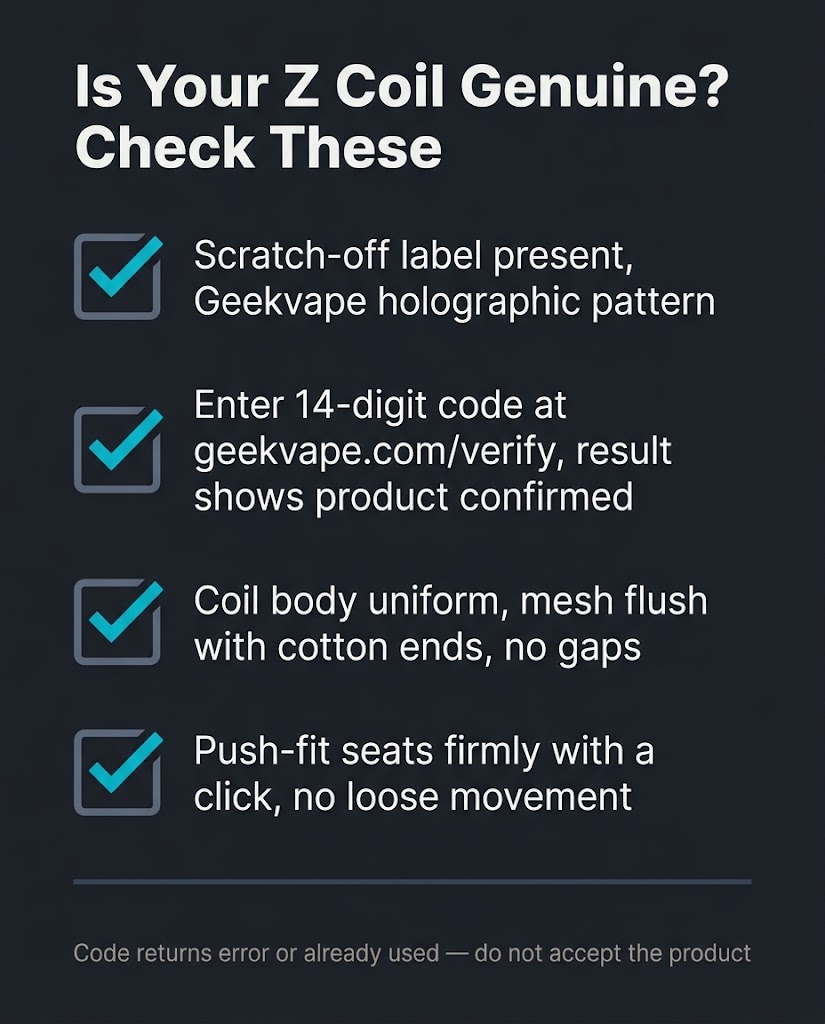 Which Geekvape Z Coil Fits Your Tank? A Verified Guide geekvape z coil authenticity checklist
