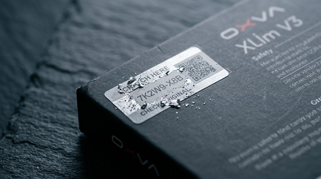 Oxva Xlim V3 Pod Guide: Verified Coil and Device Chart oxva xlim v3 authenticity label macro