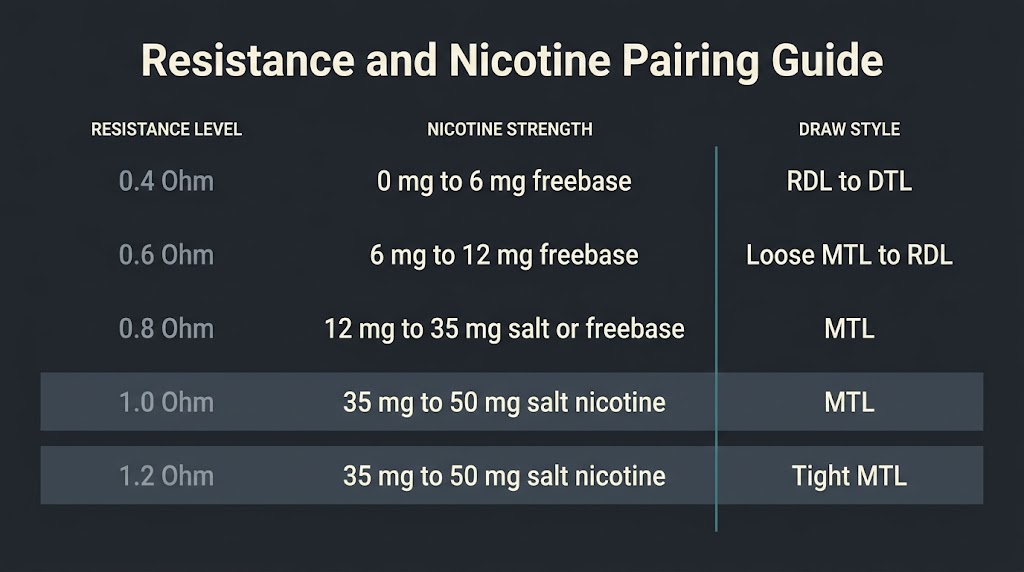 Replacement Pods Bangladesh: Which Pod Fits Your Device resistance nicotine pairing chart vape pods