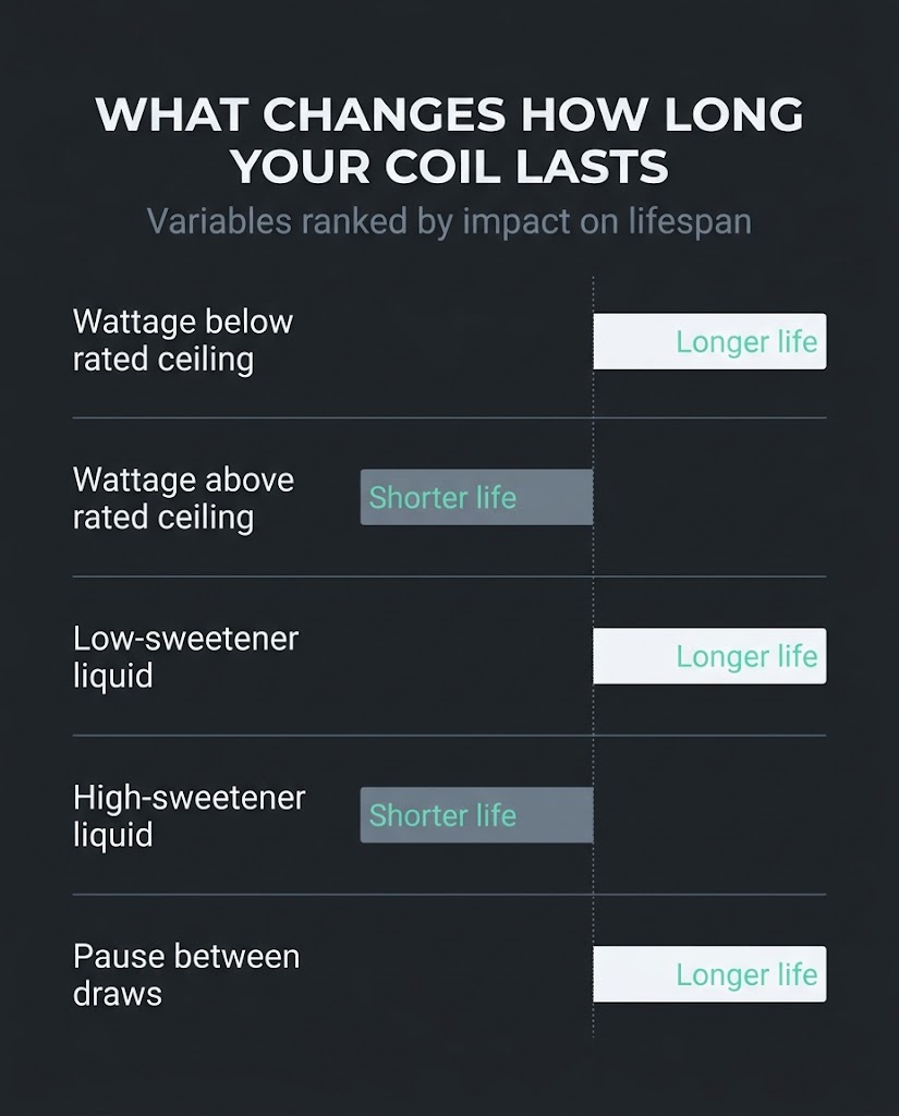 How Often to Replace Your Vape Coil and Why It Fails Early vape coil lifespan variables chart